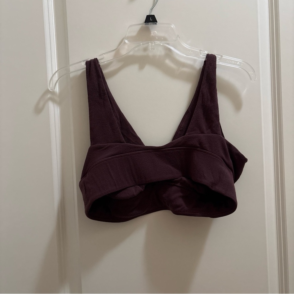 Parade Women’s Lush Ribbed Bralette Chocolate Brown Size 1.5 No Padding - Picture 3 of 6